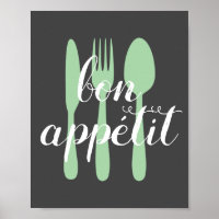 bon appetit  kitchen quote word art modern style