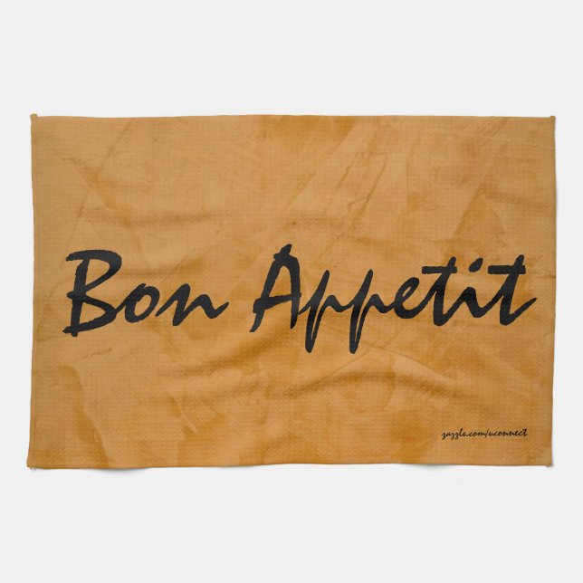 Bon Appetit Tuscan Orange Kitchen Towel (Horizontal)