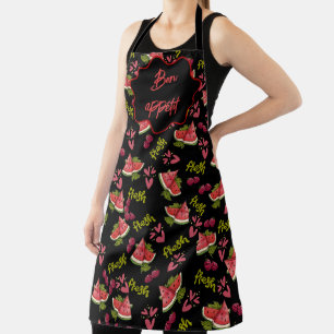 Bon appétit with Sandia and raspberries Apron