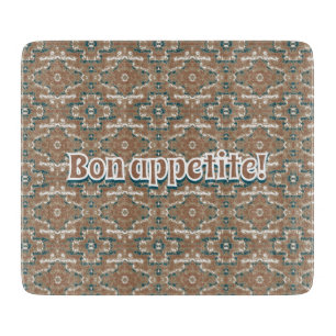 Bon appetite! Abstract Earth Camouflage Brown Cutting Board