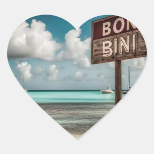 bon bini heart sticker