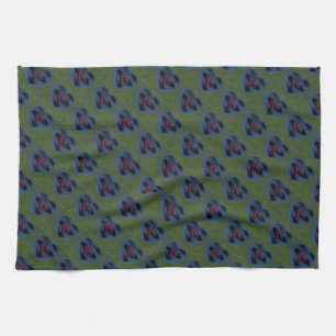 Bon Courage My Heart art design  Tea Towel