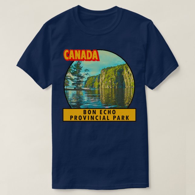 Bon Echo Provincial Park Vintage Travel T-Shirt (Design Front)