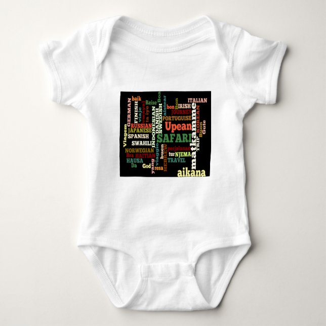 Bon Italian Irish Safari Hapanese Voyage Baby Bodysuit (Front)