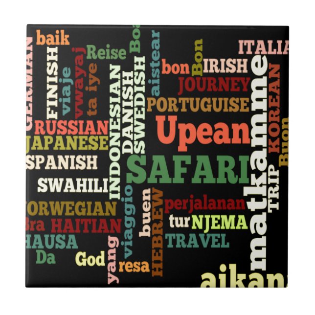 Bon Italian Irish Safari Hapanese Voyage Ceramic Tile (Front)