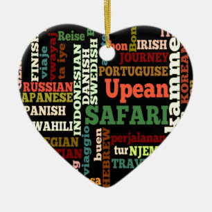 Bon Italian Irish Safari Hapanese Voyage Ceramic Tree Decoration