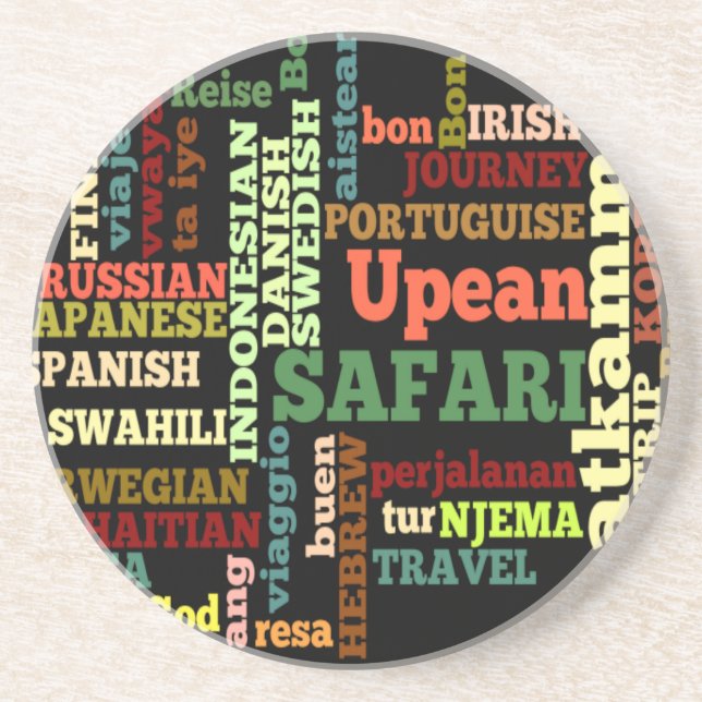 Bon Italian Irish Safari Hapanese Voyage Coaster (Front)