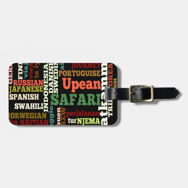 Bon Italian Irish Safari Hapanese Voyage Luggage Tag (Front Horizontal)