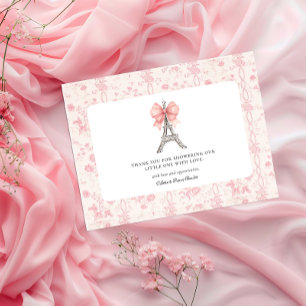 Bon Jour Bebe Romantic Pink French Thank You Post  Postcard