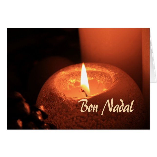 Bon Nadal Burning candles christmas (Front Horizontal)