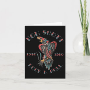 Bon Scott Rock N Roll Tattoo 1946-1980 Card
