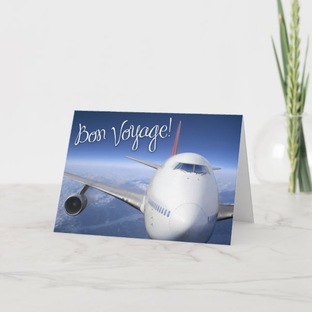 bon voyage! (aeroplane) card (Front)