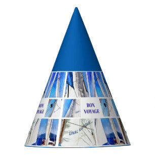 Bon Voyage Agean Gulet Artistic Collage Party Hat