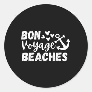 Bon Voyage Beaches Classic Round Sticker