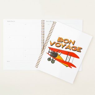 Bon Voyage Biplane Vintage Aeroplane Planner