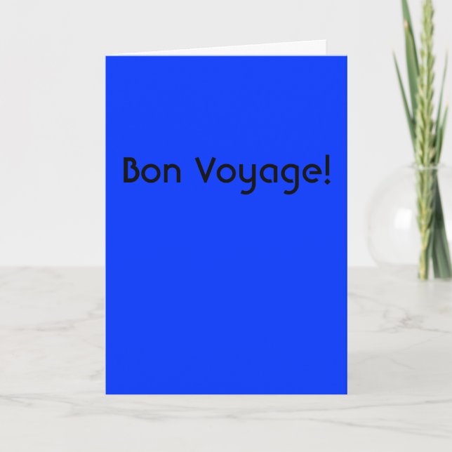 Bon Voyage! Card (Front)
