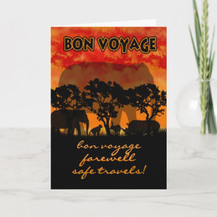 Bon Voyage Card - African scenery Farewell Card