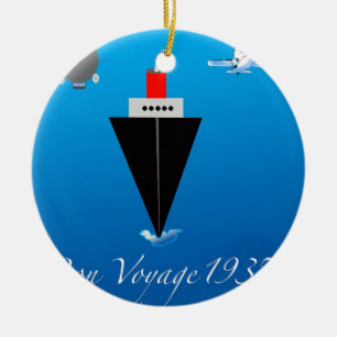 Bon Voyage Ceramic Ornament