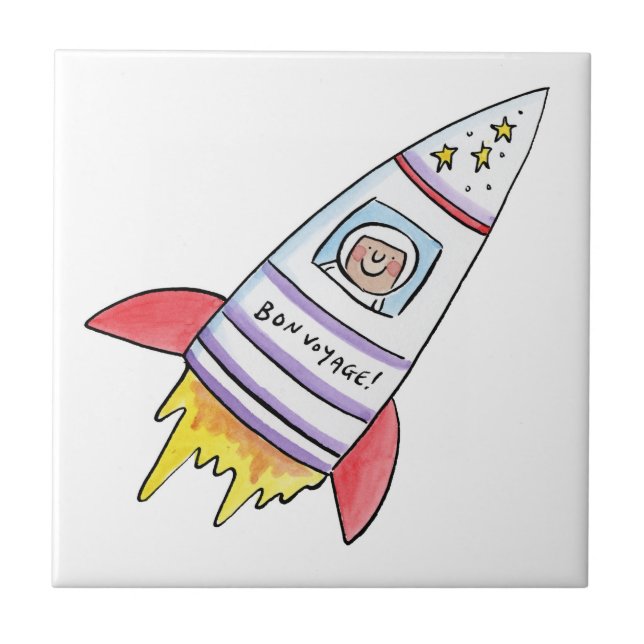 Bon Voyage Ceramic Tile (Front)