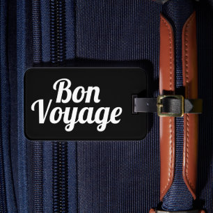 Bon voyage farewell goodbye going away travel gift luggage tag