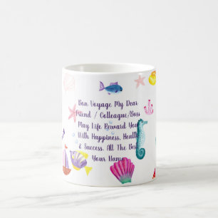 Bon Voyage Gift Personalised Sea Creature Themed Coffee Mug