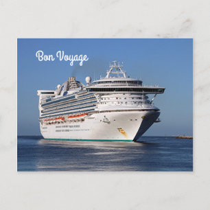 Bon Voyage: Golden Princess cruise ship Postcard