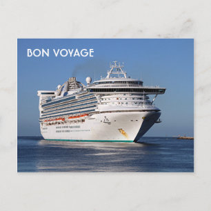 Bon Voyage: Golden Princess cruise ship Postcard