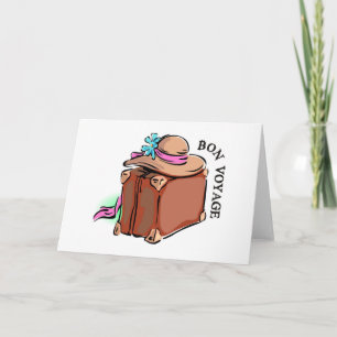 Bon Voyage, have a good trip! Luggage & hat Card