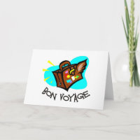 Bon Voyage, have a good trip! Winged suitcase