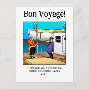Bon Voyage Humour Postcard