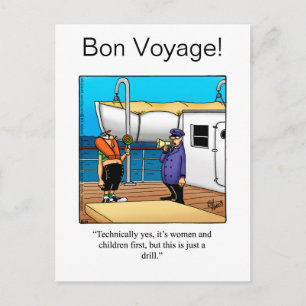 Bon Voyage Humour Postcard