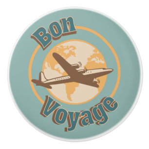 Bon Voyage Let's travel the world design Ceramic Knob