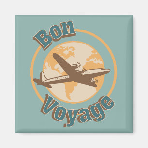 Bon Voyage Let's travel the world design Magnet
