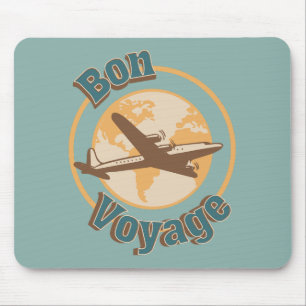 Bon Voyage Let's travel the world design Mouse Pad