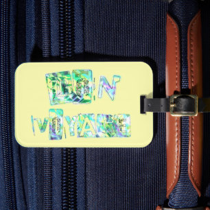 Bon voyage luggage tag