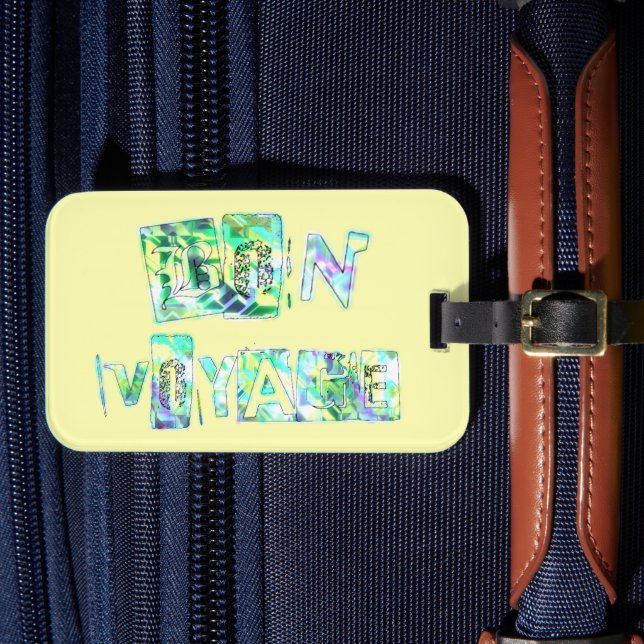 Bon voyage luggage tag (Front Insitu 4)