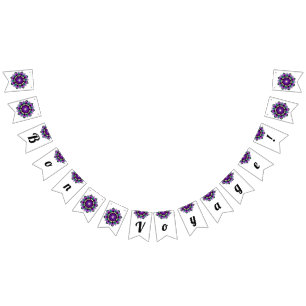 Bon voyage! Mandala in purple Bunting