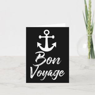 Bon Voyage Nautical Anchor Cruise Ship Graphic For Card