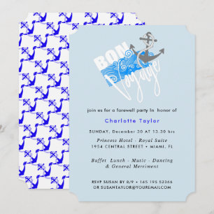 Bon Voyage Nautical Farewell Party Invite