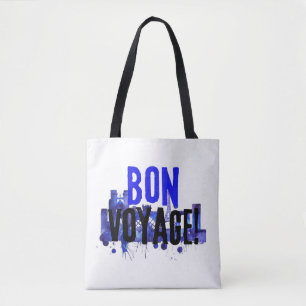 Bon Voyage Paris France Abstract Watercolor Travel Tote Bag