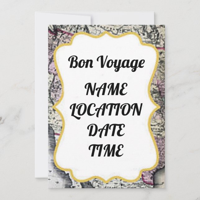 ***BON VOYAGE*** PARTY INVITATION (Front)