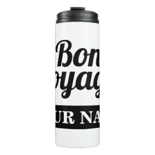 Bon voyage personalised thermal tumbler mug gift