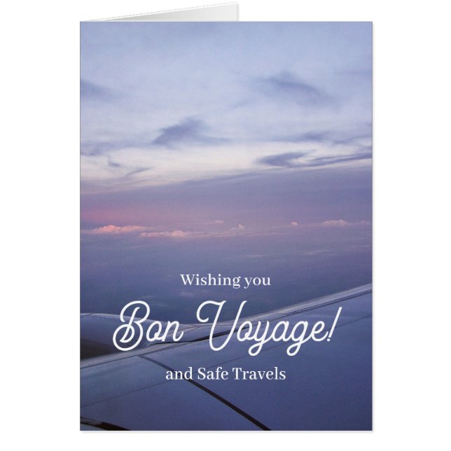 Bon Voyage Safe Travels Window Seat View (Front)
