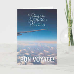 Bon Voyage! Safe Travels Wishes Window Seat Views Card