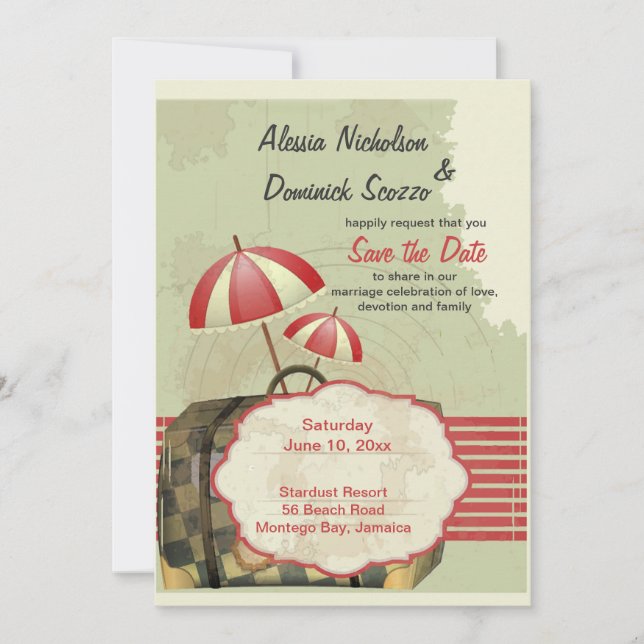 Bon Voyage Save the Date Announcement (Front)