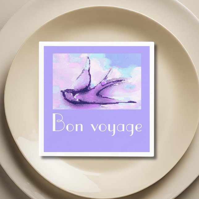 Bon voyage - swallow bird napkin (Creator Uploaded)