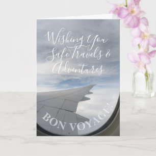 Bon Voyage! Window Seat Happy Travels Wishes Card