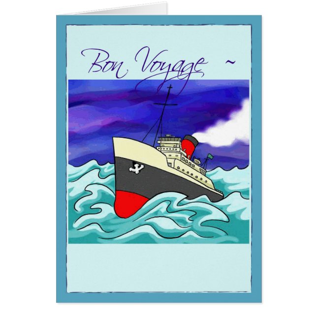 Bon Voyage With A Large Cruise Ship (Front)