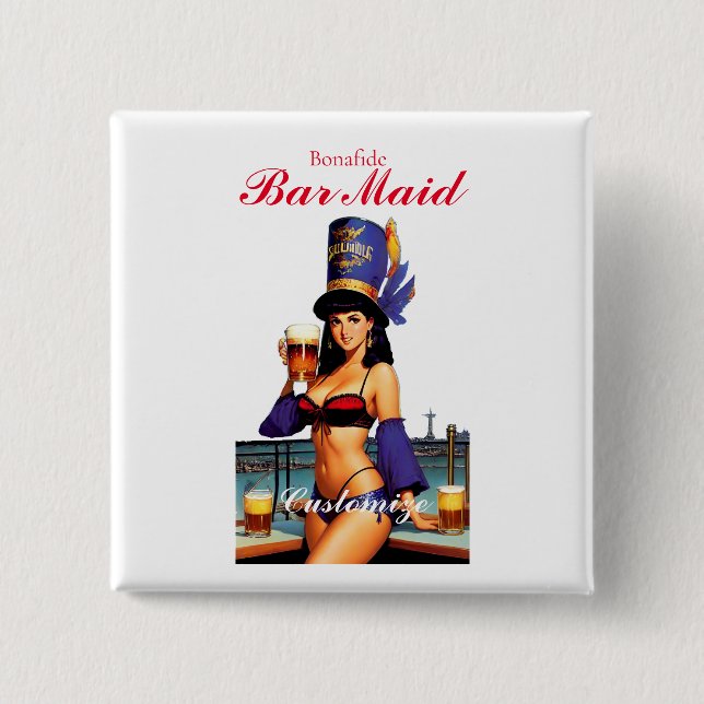 Bonafide Bar Maid Thunder_Cove  15 Cm Square Badge (Front)