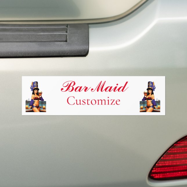 Bonafide Bar Maid Thunder_Cove  Bumper Sticker (On Car)